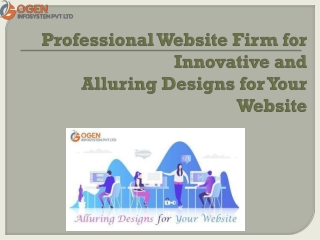 Innovative and Alluring Designs for Your Website