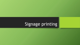 Signs Printings