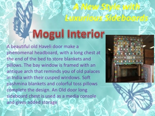 A New Style with Luxurious Sideboards