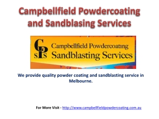 Best Service of Melbourne's Sandblasting