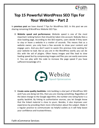 Top 15 Powerful WordPress SEO Tips For Your Website – Part 2