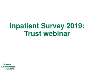 Inpatient Survey 2019: Trust webinar