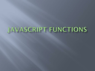 JavaScript functions