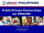 Public-Private Partnerships for MNCHN