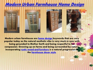 Modern Urban Farmhouse Home Design