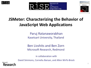 JSMeter : Characterizing the Behavior of JavaScript Web Applications