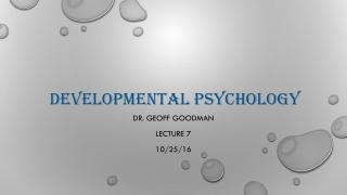 Developmental psychology