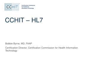 CCHIT – HL7
