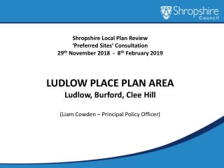 Shropshire Development Plan ( Core Strategy &amp; SAMDev Plan ) to be updated :