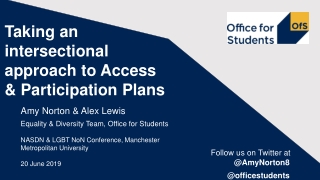 Taking an intersectional approach to Access &amp; Participation Plans