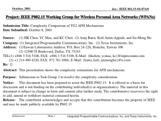 Project: IEEE P802.15 Working Group for Wireless Personal Area Networks (WPANs)