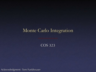 Monte Carlo Integration