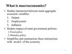 What is macroeconomics