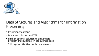 Data Structures and Algorithms for Information Processing