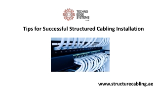 Tips for Successful Structured Cabling Installation