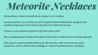 Meteorite Necklace Pendant