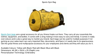 Gym Bags Online & Sports Bags Online Are On Sale Now at PrintStop