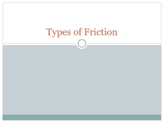 Types of Friction