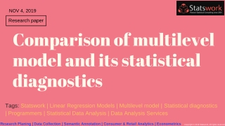 Comparison Of Multilevel Model And Its Statistical Diagnostics