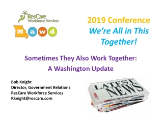 2019 Conference We’re All in This Together!