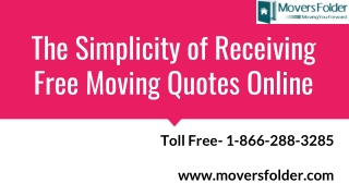 Simple Process to Receive Free Moving Quotes Online