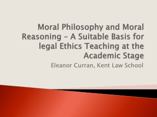 Eleanor Curran, Kent Law School