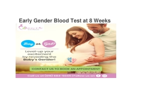 Early Gender DNA Blood Test