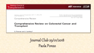 Journal Club 29/01/2018 Paola Ponzo