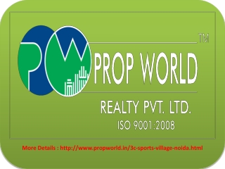 3C Sports Village noida - Think Green, Live Green 9811004272