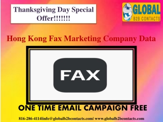 Hong Kong Fax Marketing Company Data