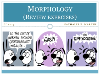 Morphology (Review exercises)