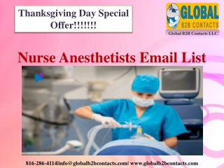 Nurse Anesthetists Email List