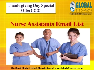 Nurse Assistants Email List