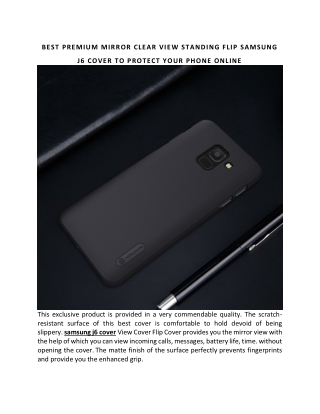Best Premium Mirror Clear View Standing Flip samsung j6 cover to protect your phone Online