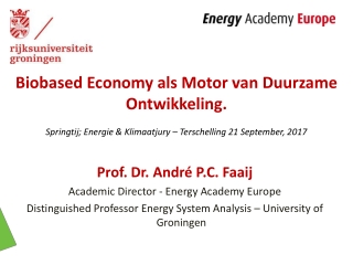 Biobased Economy als Motor van Duurzame Ontwikkeling .