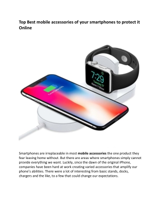 Top Best mobile accessories of your smartphones to protect it Online