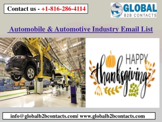 Automobile & Automotive Industry Email List