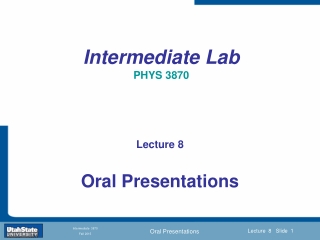 Intermediate Lab PHYS 3870