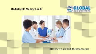 Radiologists Mailing Leads