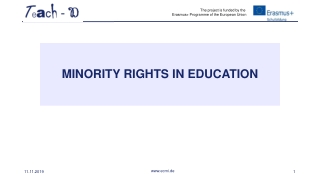 MINORITY RIGHTS IN EDUCATION