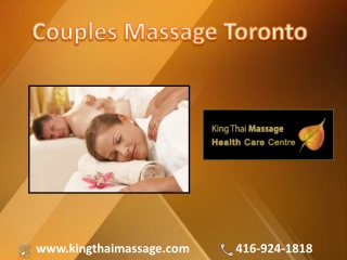 Relax with your partner at the beautiful King Thai Massage Center