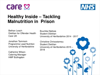 Healthy Inside – Tackling Malnutrition in Prison