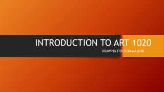 INTRODUCTION TO ART 1020