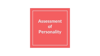 Assessment of Personality