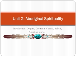 Unit 2: Aboriginal Spirituality