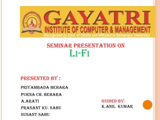 SEMINAR PRESENTATION ON Li-Fi