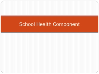 School Health C omponent