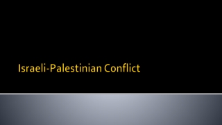 Israeli-Palestinian Conflict