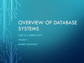 Overview of Database Systems