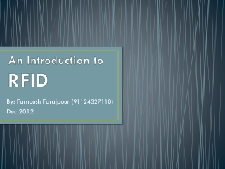 An Introduction to RFID